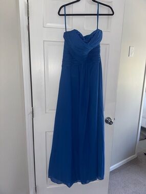Royal Blue Strapless Evening Dress